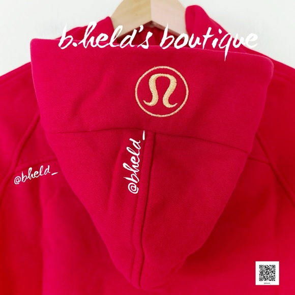 lululemon Lunar New Year Scuba Oversized Half-Zip Hoodie Dark Red Size XS/S NWT - Picture 12 of 15